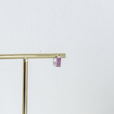 Argollita Cuadrada Rosa 1cm (unidad)