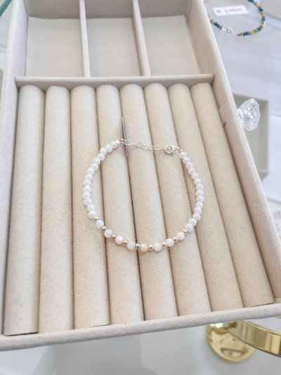 Pulsera Cristal y Perlas de Rio