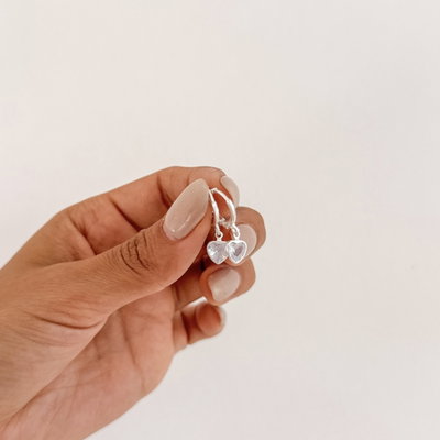 Argollas Corazon| PLATA LAMINADA