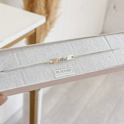 Pulsera para grabar 18cm (cadena +finita)