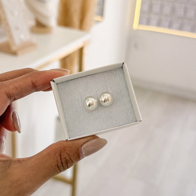 Aros Bolitas de Plata| S