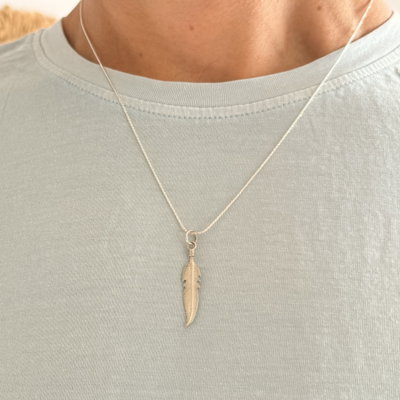 Cadenita con Pluma| 50cm