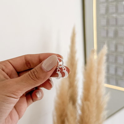 Argollas Lunitas| PLATA LAMINADA