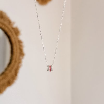 Collar Donitas Rojas