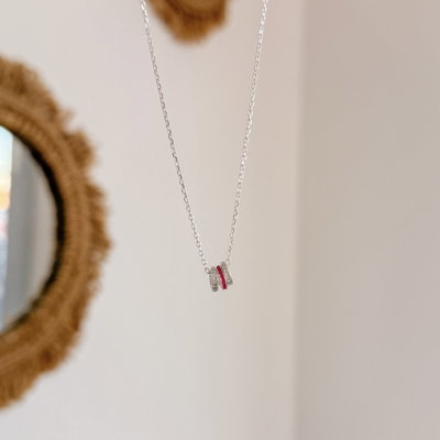 Collar Donitas Rojas