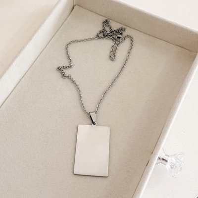 Collar Rectagulo Grande| ACERO