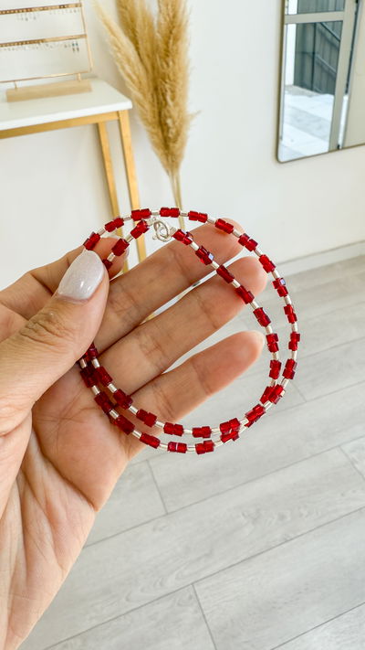 Choker Rojo (cristal de roca)