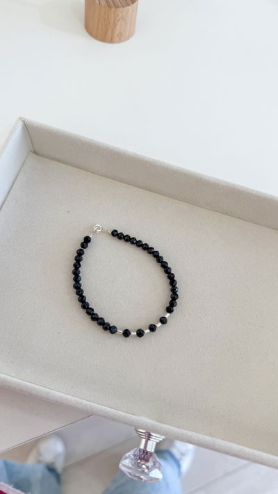 Pulsera Negra (cristal de roca)