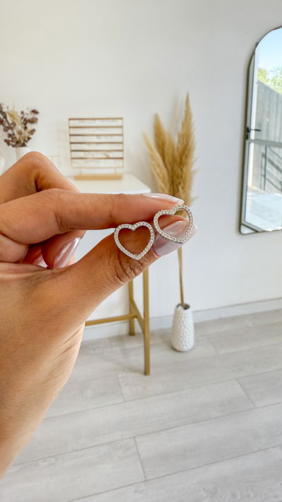 Aros corazón cubic