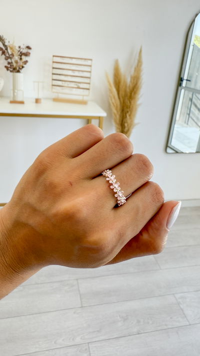 Anillo Flores Rosa T14 T17