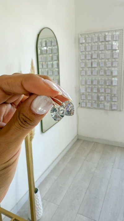 Argollas Sw Corazon Gris