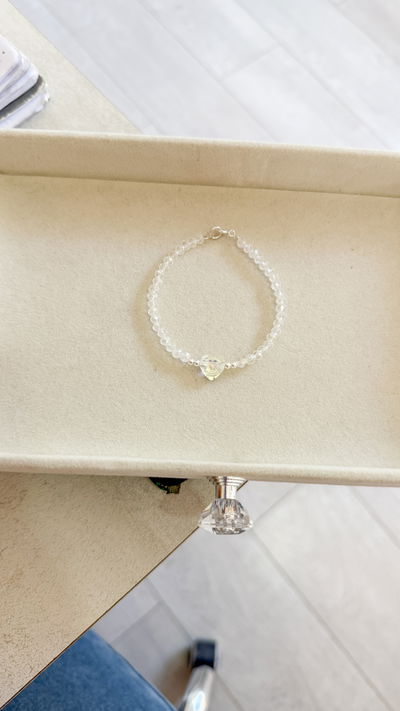 Pulsera Corazon Sw (cristal de roca)