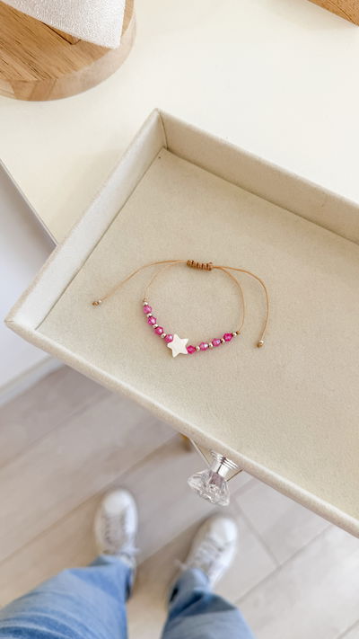 Pulsera de hilo Rosa