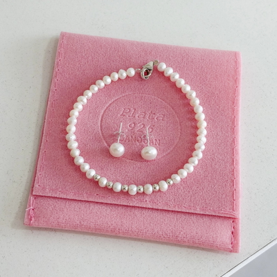 Set de Pulsera + aros| Perlas de Rio