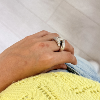 Anillo Cisne PLATA INFLADA Talle 19