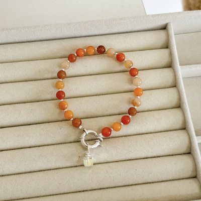 Pulsera de Piedras| Naranja