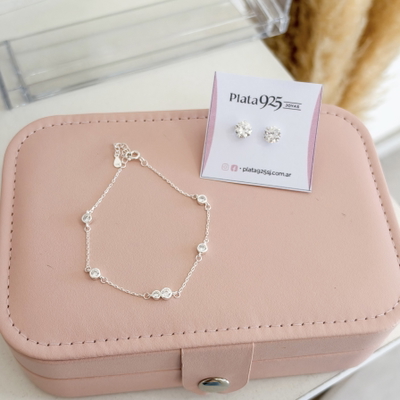 Set de Pulsera + aros| Cubic