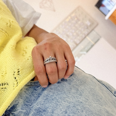 Anillo Corona Inflado Talle 14