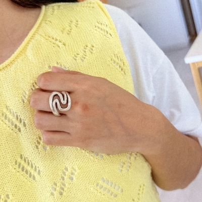 Anillo Violet Inflado Talle 20