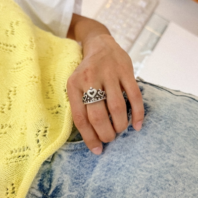 Anillo Inflado Corona Talle 15