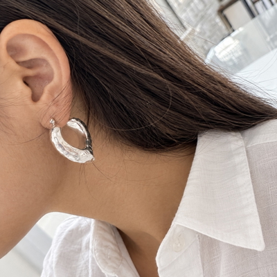 Argollas Infladas Alana| Plata 925