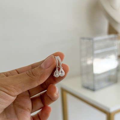 Argollas Gotitas Cubic| Par 