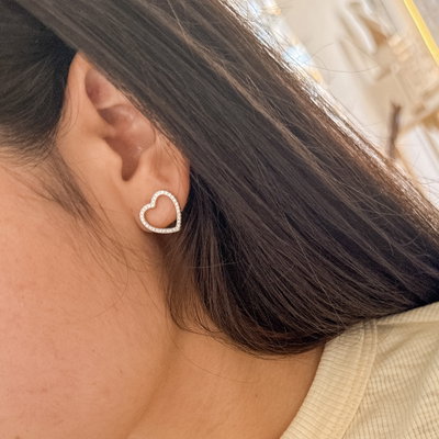 Aros corazón cubic