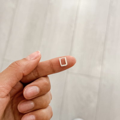 Argollita rectangular 8mm| UNIDAD