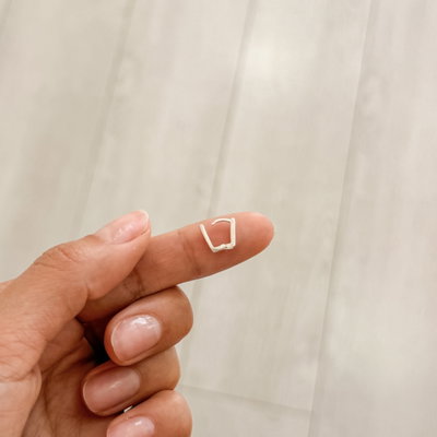 Argollita rectangular 8mm| UNIDAD