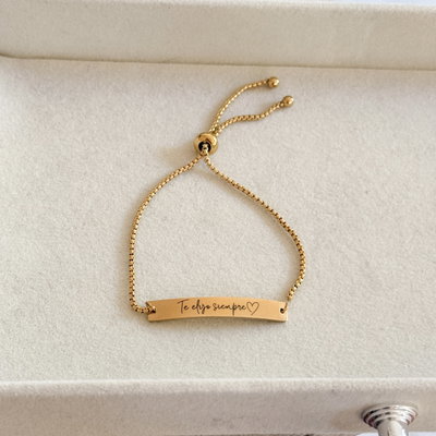 Pulsera para grabar| ACERO DORADO