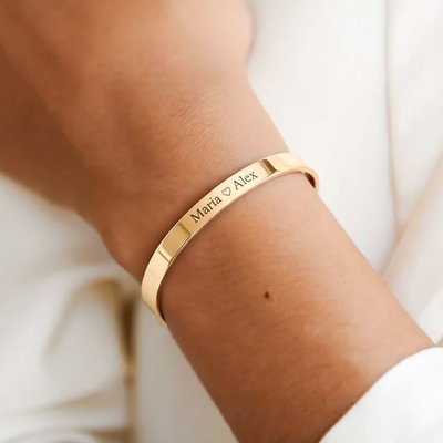 Pulsera Esclava| ACERO DORADO