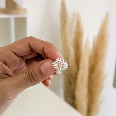 Argollas Ramitas| PLATA LAMINADA