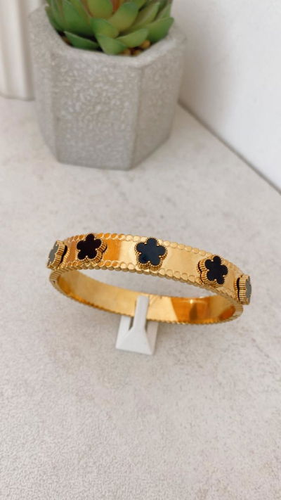 Pulsera Esclava Trébol ACERO WATERPROOF