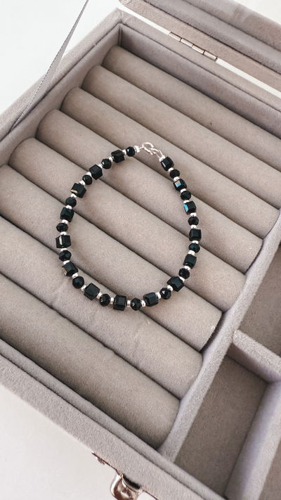 Pulsera Cristal de Roca Black 