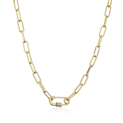 Collar Eslabones ACERO DORADO WATERPROOF