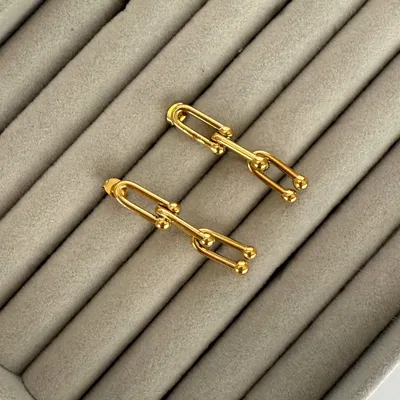 Aros Eslabones ACERO DORADO WATERPROOF