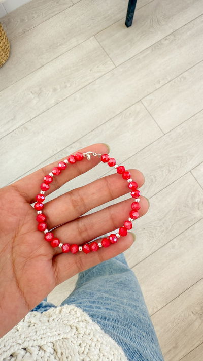 Pulsera Roja (cristal de roca)