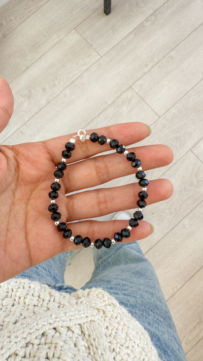 Pulsera Negra (cristal de roca)