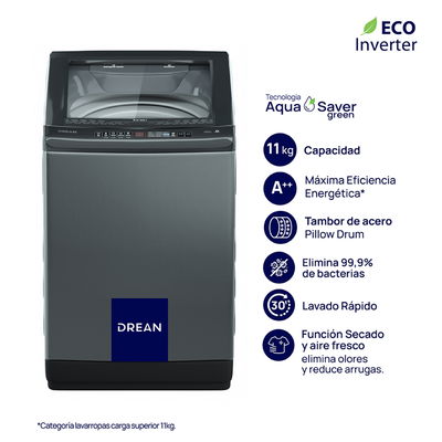 LAVARROPAS DREAN SUPERIOR 11KG 700RPM LPDR1165LG