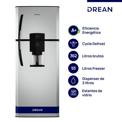 HELADERA DREAN 362 LTS SILVER HDR370F61S