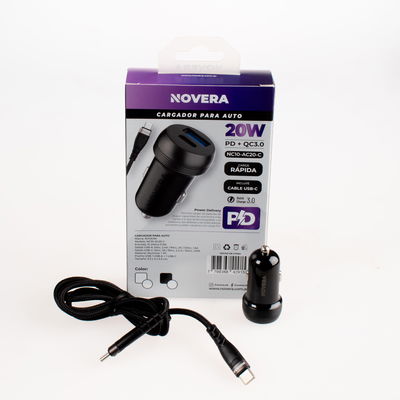 Cargador Novera Para Auto 20W | Modelo NC10-AC20