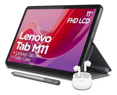 TABLET LENOVO TAB M11 4GB 128GB FOLIOCASE TAB PEN AURICULARES E310 - LUNA GREY 