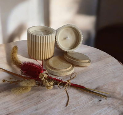 Vela cuenco ondas c/tapa