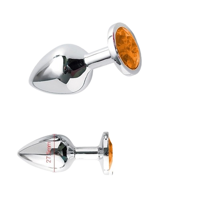 PLUG CLASICO CON PERLA NARANJA