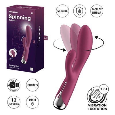 Spinning Rabbit 1 vibrador de punto G y clitoris con rotacion
