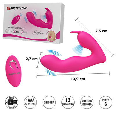 Estimulador de punto G y clitoris con control inalambrico
