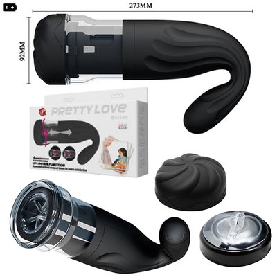 Masturbador masculino con vibrador 4 rotaciones. Sube y baja