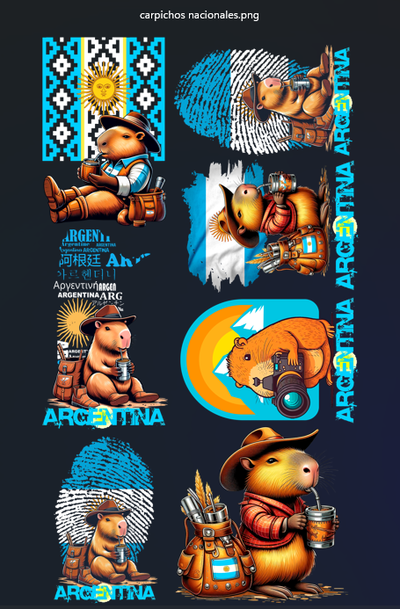 Pliego carpinchos/capibaras argentinos