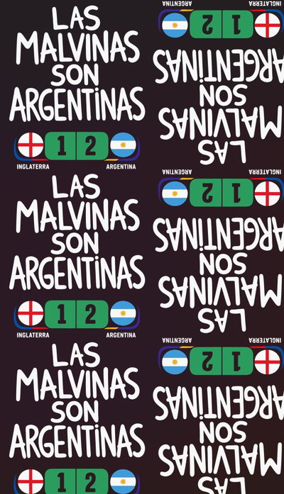 Pliego Argentina: las malvinas son argentinas + partidos resultado