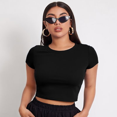 Baby tee algodon con lycra (minimo de compra 3 unidades)